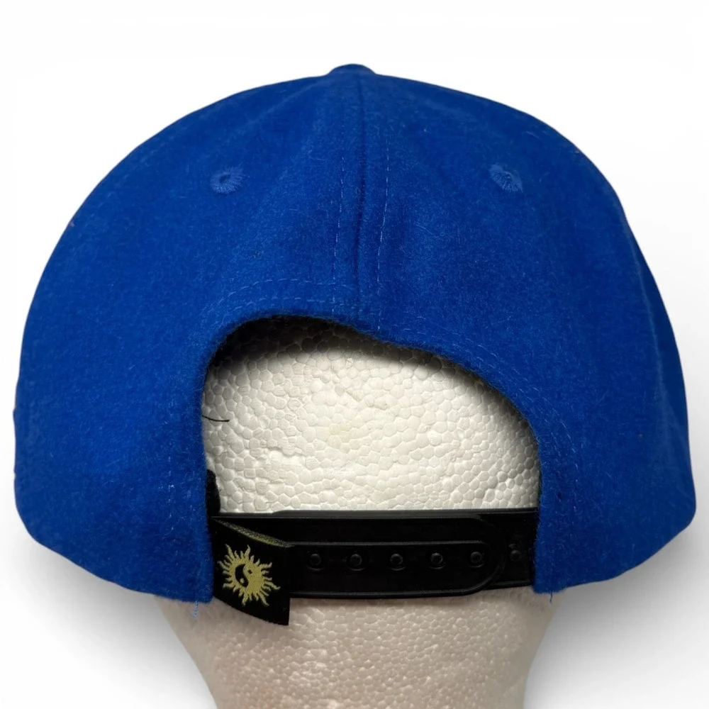 Communal Cowboy Snapback Hat Unisex Blue Wool Lucky Varsity Embroidered Logo Cap